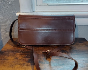 Vintage COACH Black Leather Tribeca Shopper Tote Bag W Brass