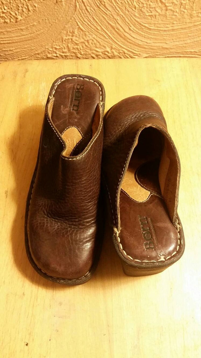 born leather clogs