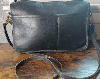 Vintage black Coach messenger, satchel, crossbody.