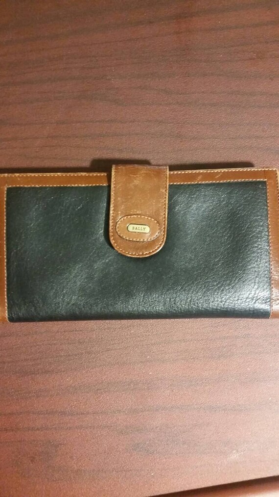 vintage leather wallet Bally women's Gem
