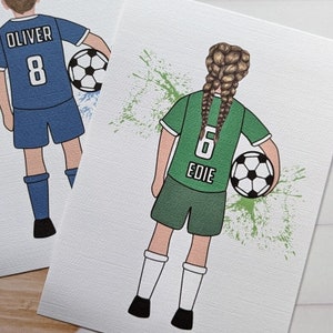 Personalised Football Print Offer Price- Girls and boys- any colour kit available