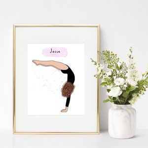 Personalised Gymnastics Print Offer Price- Girls and boys- gymnast dancer gift