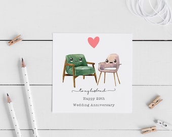 Mobili personalizzati per il 29° o 17° anniversario di matrimonio: anniversario, marito, moglie