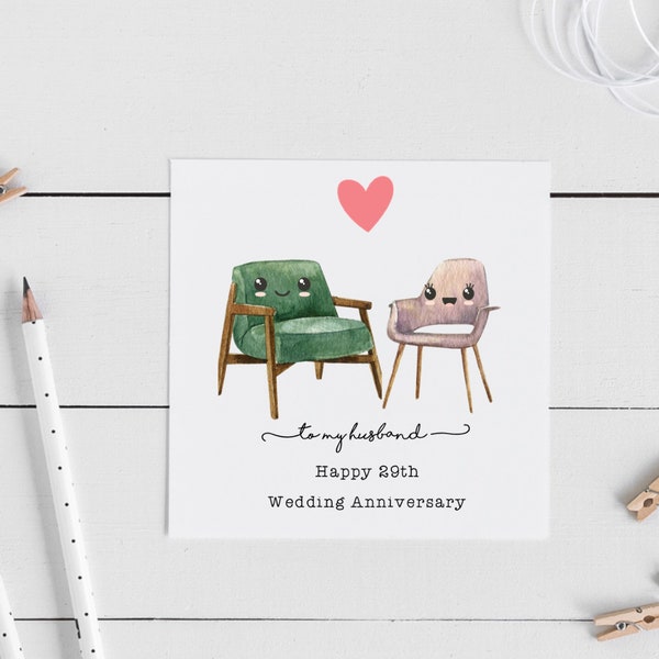 Personalised 29th or 17th furniture wedding anniversary- anniversary, husband, wife