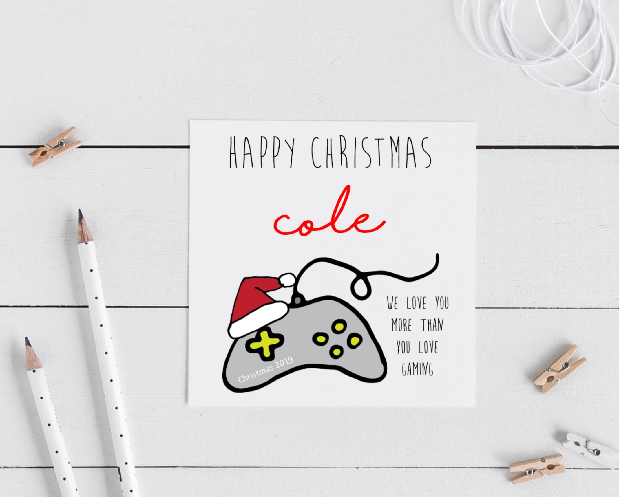 Personalised Gaming Christmas Card Son Brother Grandson Etsy UK