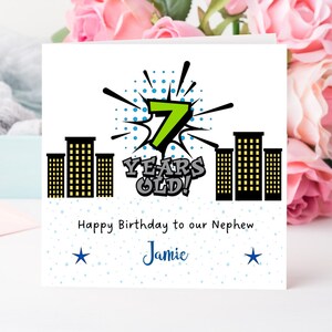 Personalised Superhero Birthday Card: Handmade Comic Style