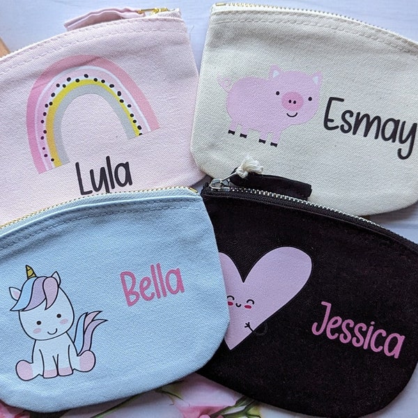 Personalised purse, coin holder children's money purse