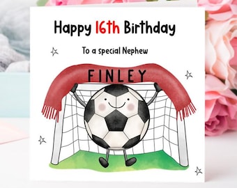 Personalised Football Birthday Card: Custom Colors