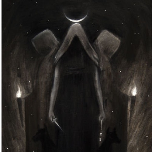 Hecate PRINT, Greek mythology, witch goddess painting, pagan artwork, dark surreal, myth Greek goddess art, Hecate illustration