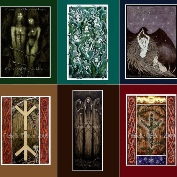 Viking Norse Myth HANDMADE CARDS set of 6 Heathen Northern Tradition