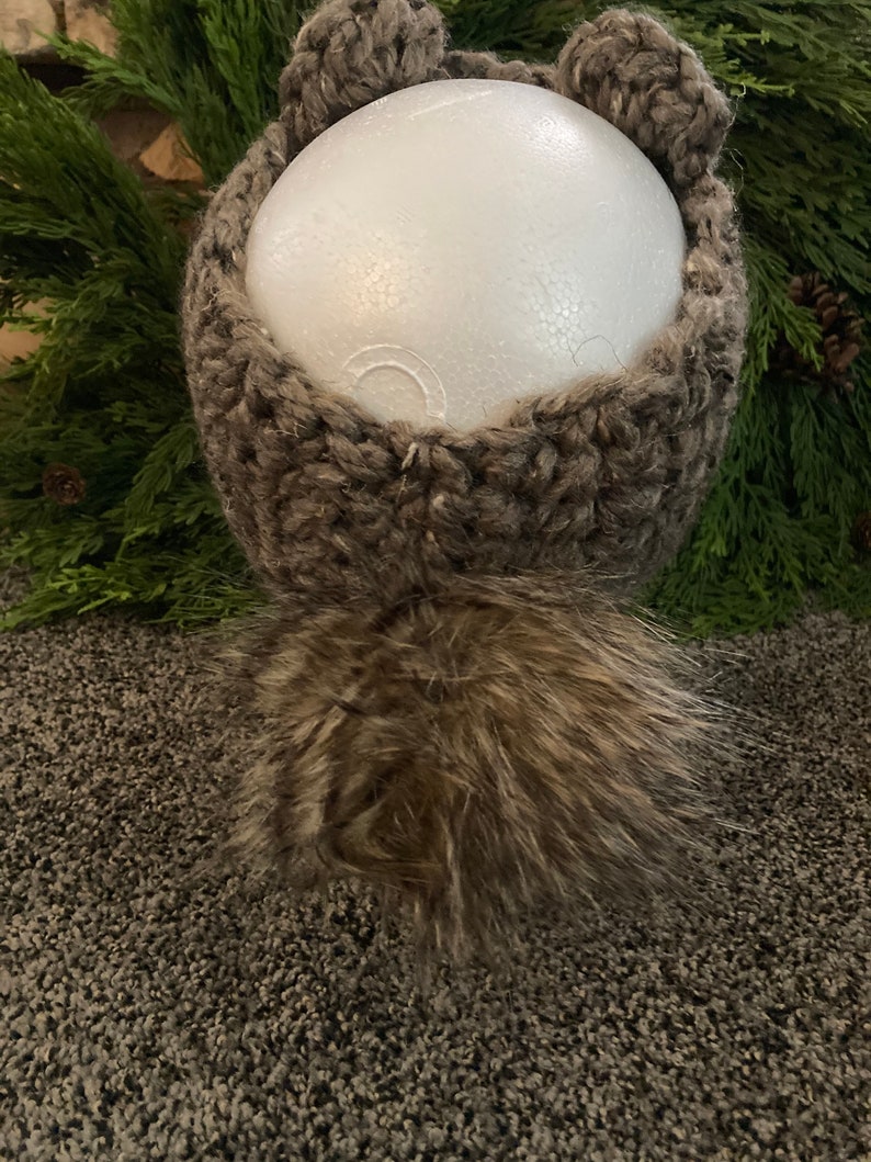 Groundhog Headband/Punxsutawney Phil Headband/Beaver Headband/Youth/Adult Size with Pom Pom image 3