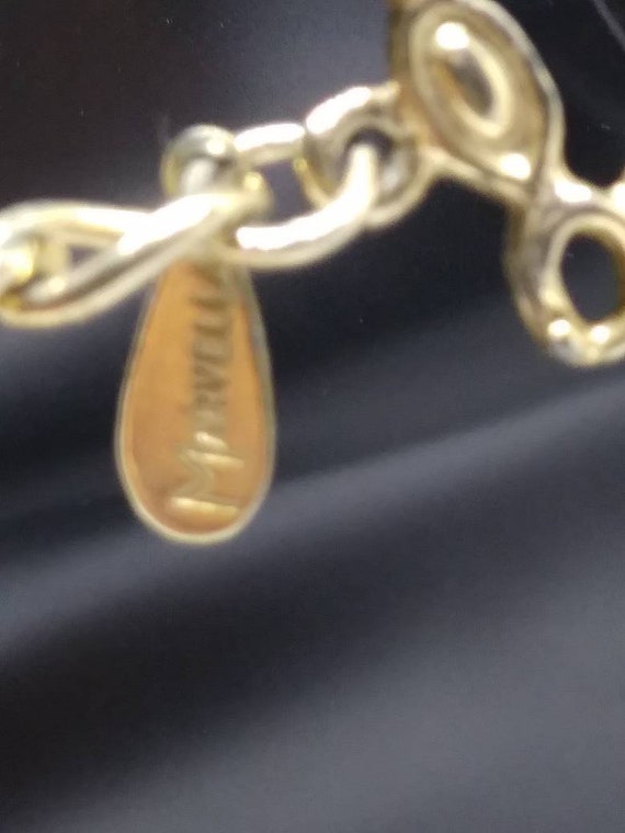 Vintage Marvella gold beaded chocker necklace - image 3