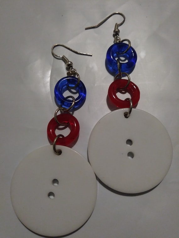 Button 2024 dangle earrings