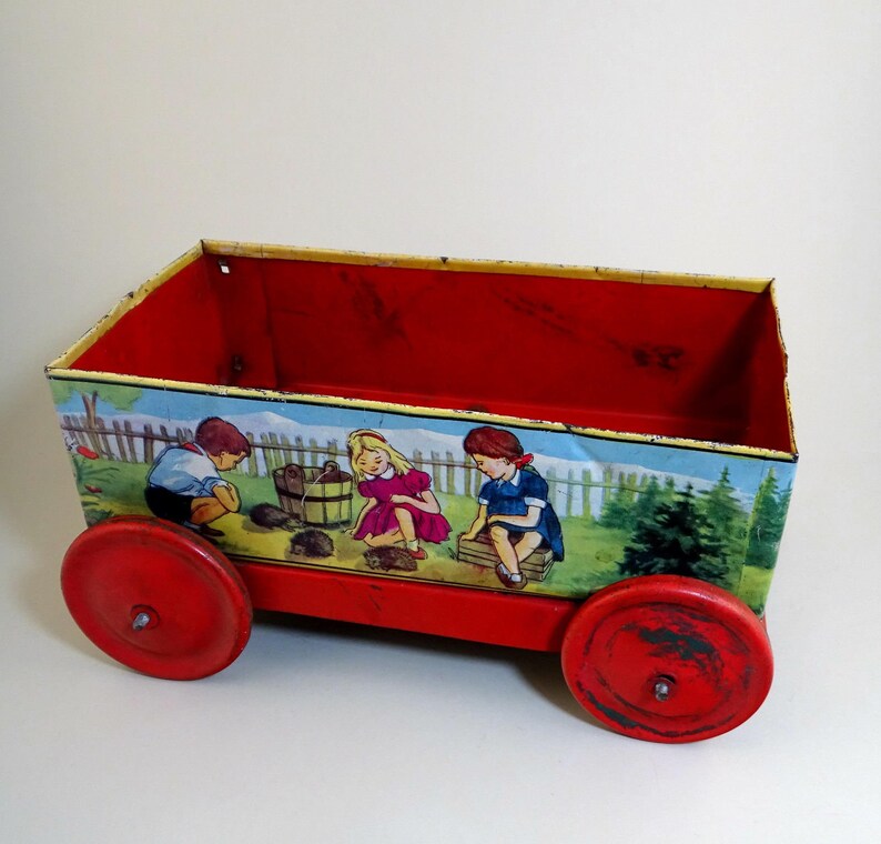 Romania Tin Toy Litho Tin Toy Vintage Old Romanian Child Tin Toy Cart Carriage Toys Toys Games Efp Osteology Org