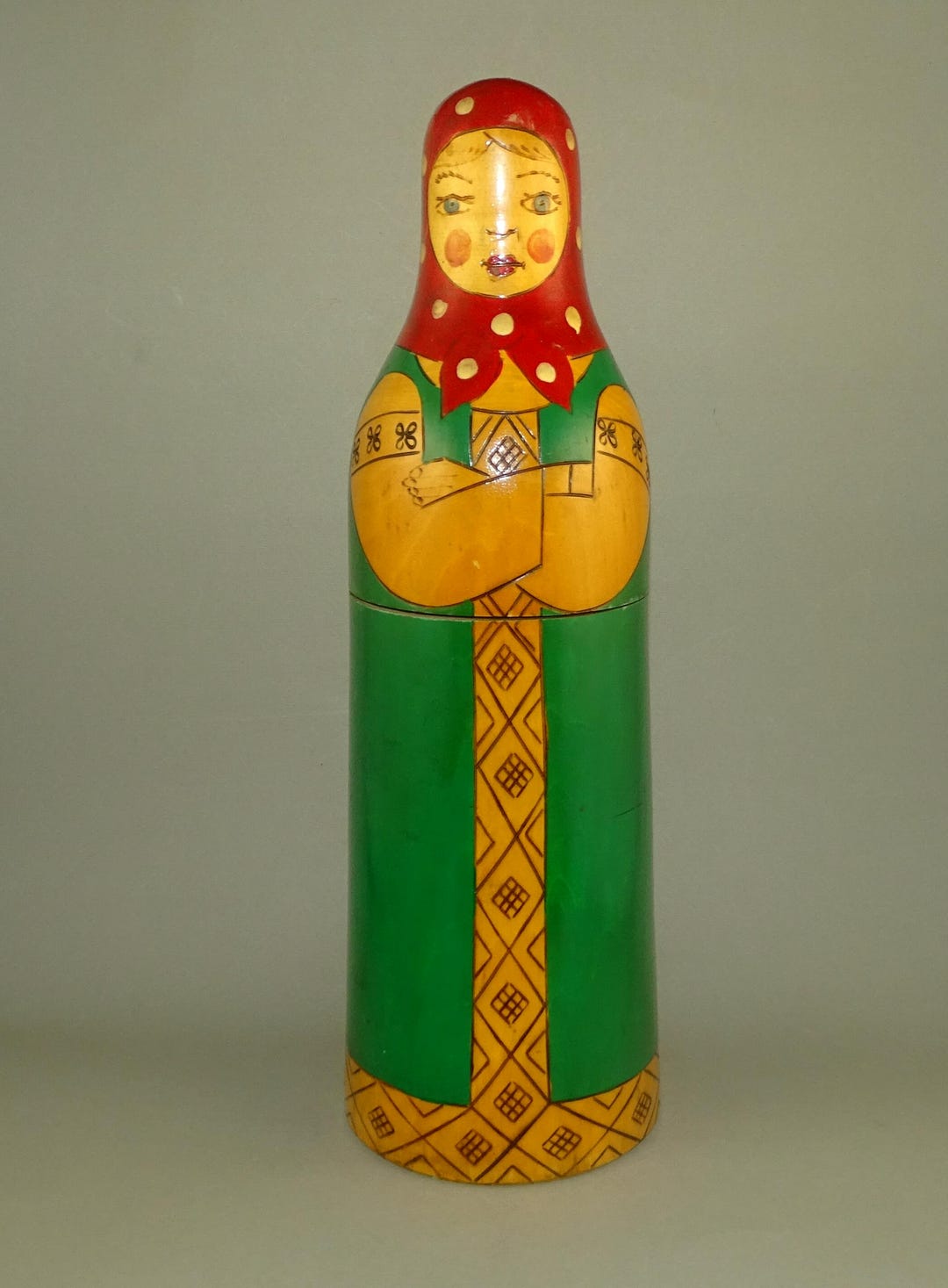 Vintage Old Russian Soviet Doll Bottle Holder From Kalinin Region of ...