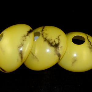 Set of 3 Vintage Old ART DECO Marbled Caramel Color Glass Lamp Dome Shade Globe 1920&#39;s, Art Deco Glass Light Shade
