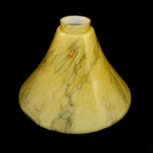 Vintage Old ART DECO Marbled Light Caramel Nuance Color Glass Lamp Shade Cone Tulip Funnel Globe 1920&#39;s, Art Deco Glass Light Shade
