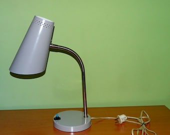Vintage Old Desk Lamp, Bedside Lamp, Table lamp, Retro lighting, Night lamp, metal lamp 1960&#39;s, Goose Neck Metal Desk Lamp Home  decor,