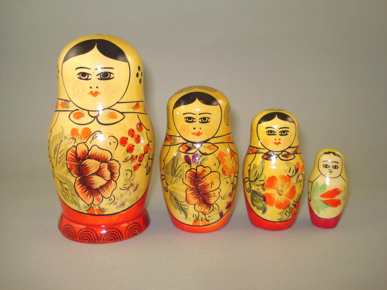Art & Collectibles USSR wooden dolls hand painted dolls, Vintage old