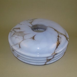 Vintage Old ART DECO Marbled Light Blue Color Glass Lamp Shade Globe 1920&#39;s, Art Deco Glass Light Shade