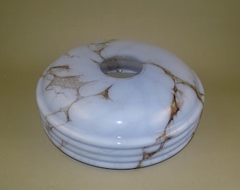 Vintage Old ART DECO Marbled Light Blue Color Glass Lamp Shade Globe 1920's, Art Deco Glass Light Shade