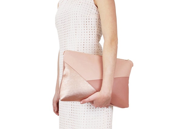 rose gold messenger bag