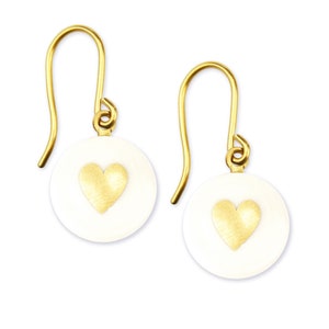 Porcelain Earrings HEART Porcelain Jewelry lille mus Earrings image 6