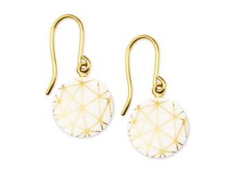 Boucles d’oreilles en porcelaine GEO Bijoux en porcelaine lille mus Boucles d’oreilles