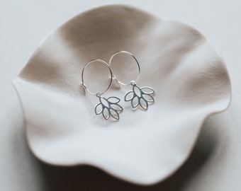 Earrings 'Petals' 925 Silver / Gold Plated