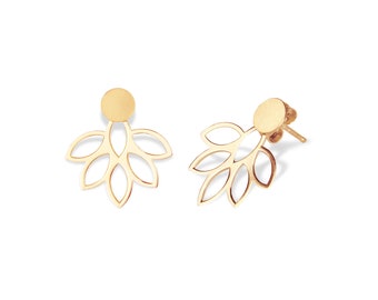 Earrings 'Petals' 3-in-1 925 Silver / Gold Plated