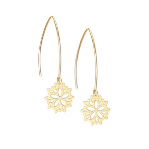 Earrings 'Flower Star' 925 Silver / Gold Plated