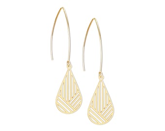 Earrings 'Drops' 925 Silver / Gold Plated