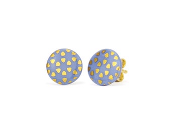 Porcelain Stud Earrings TRIANGLE CIRCLE