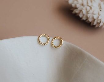 Stud earrings 'Glitter' 925 silver / gold plated