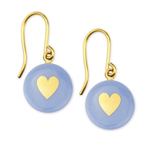 Porcelain Earrings HEART Porcelain Jewelry lille mus Earrings image 2