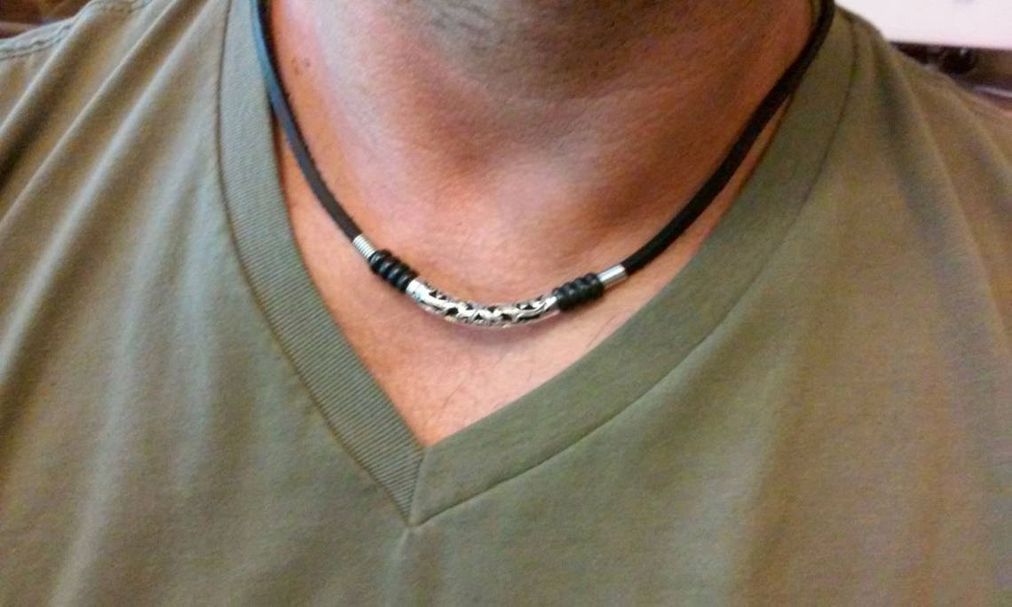 Mens beaded necklace. Mens surfer necklace.Surfer necklace. Etsy