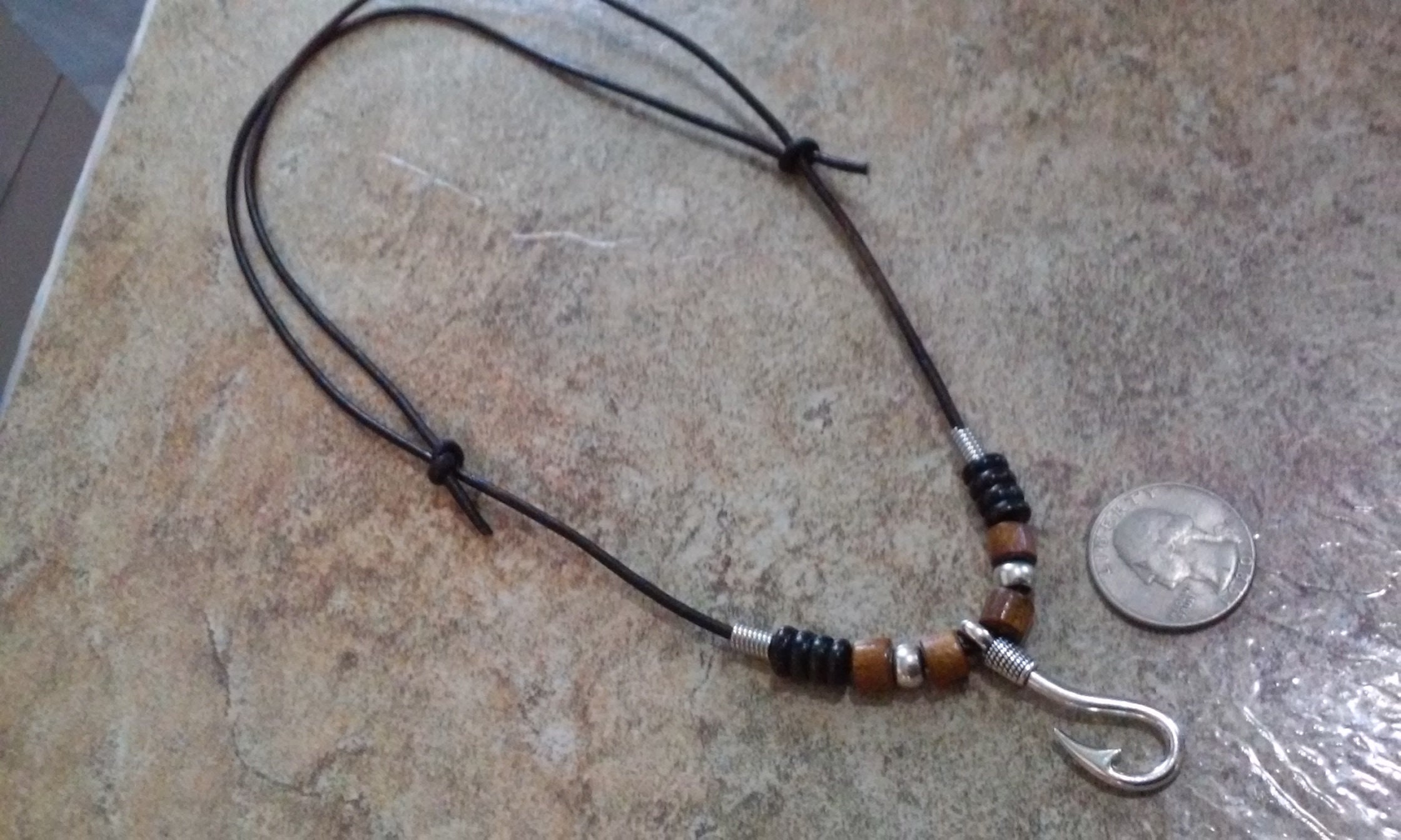 Mens Beaded Necklace. Mens Surfer Necklace.surfer Necklace. Etsy