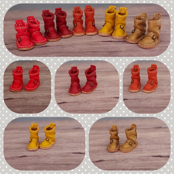 leather boots for Blythe and Holala dolls