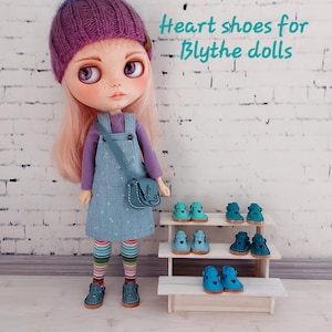 Heart shoes for Blythe and  Holala dolls