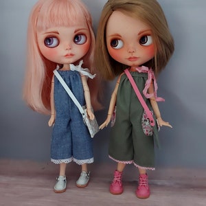 Jumpsuit  and bag for blythe dolls