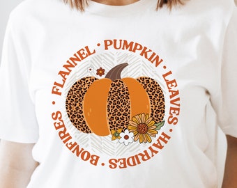 Flannel Pumpkin Hayrides Graphic Tee | Tickled Teal | Women's tee | Apparel gift | T-shirt | Crew Neck Tee | Fall Pumpkin Graphic Tee