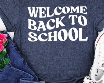Welcome Back to School Graphic Tee | Tickled Teal | Women's tee | Apparel gift | T-shirt | Crew Neck Tee | Teacher Graphic Tee
