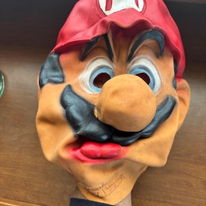 Vtg 1990 Topstone Nintendo Of America, Super Mario Bros Latex Nu Mask- RARE