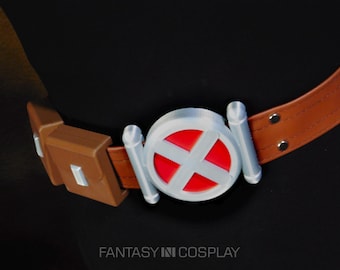 X-Men ROGUE BROWN Emblem Belt 3D color printed