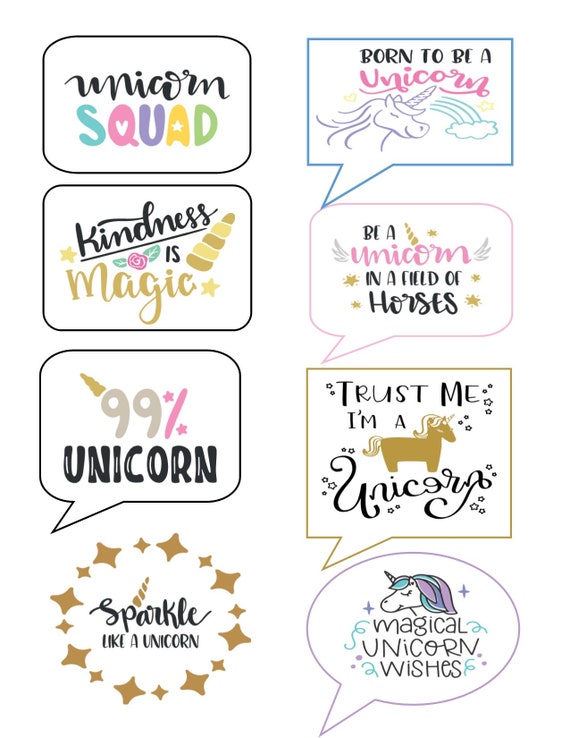 Printable Unicorn Photo Booth Props Super Colorful And Cute Download printable-unicorn-photo-booth-props-super-colorful-and-cute-download