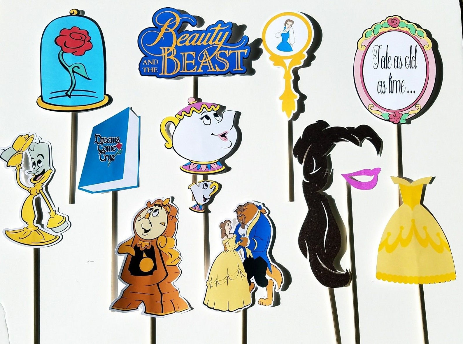 Beauty and the Beast Photo Booth Prop. Great Gift Idea Etsy