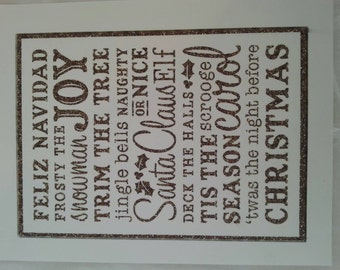 Gold Glitter Christmas Sign-Printable 8x10