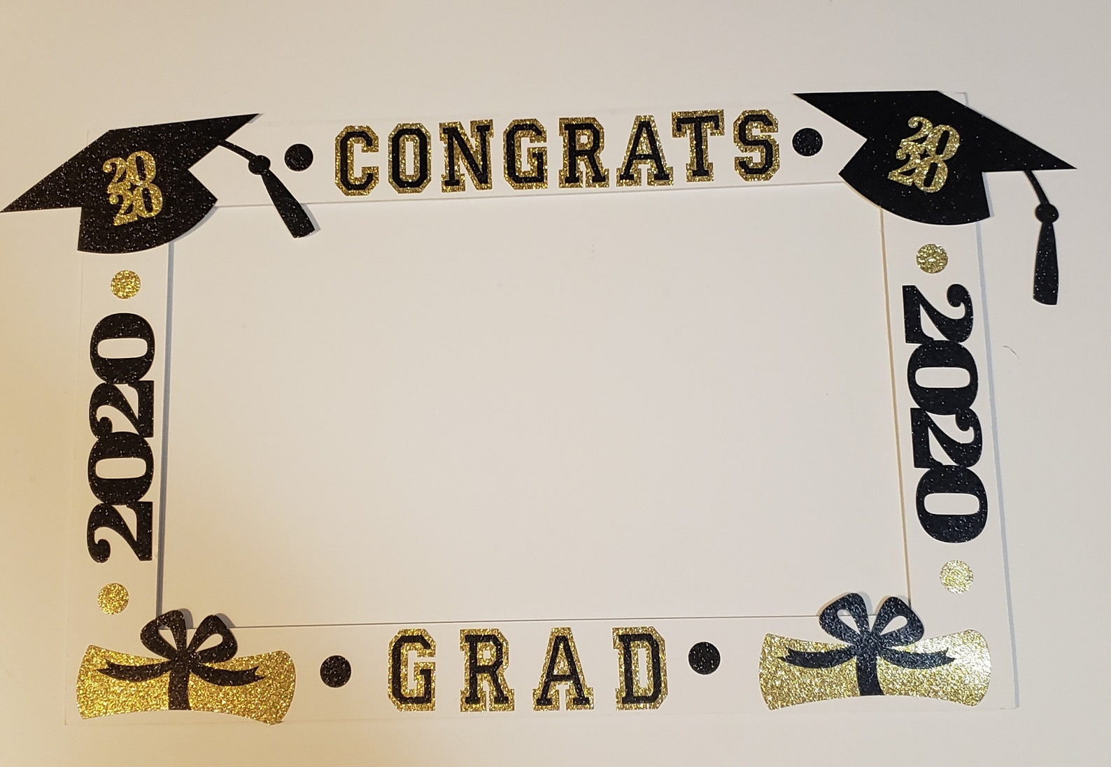 2021 Black and Gold Graduation Frame Ready made no | Etsy