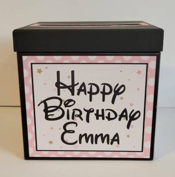 Minnie Mouse Birthday Card Box in pink and black. by It's Twinkle Time ...