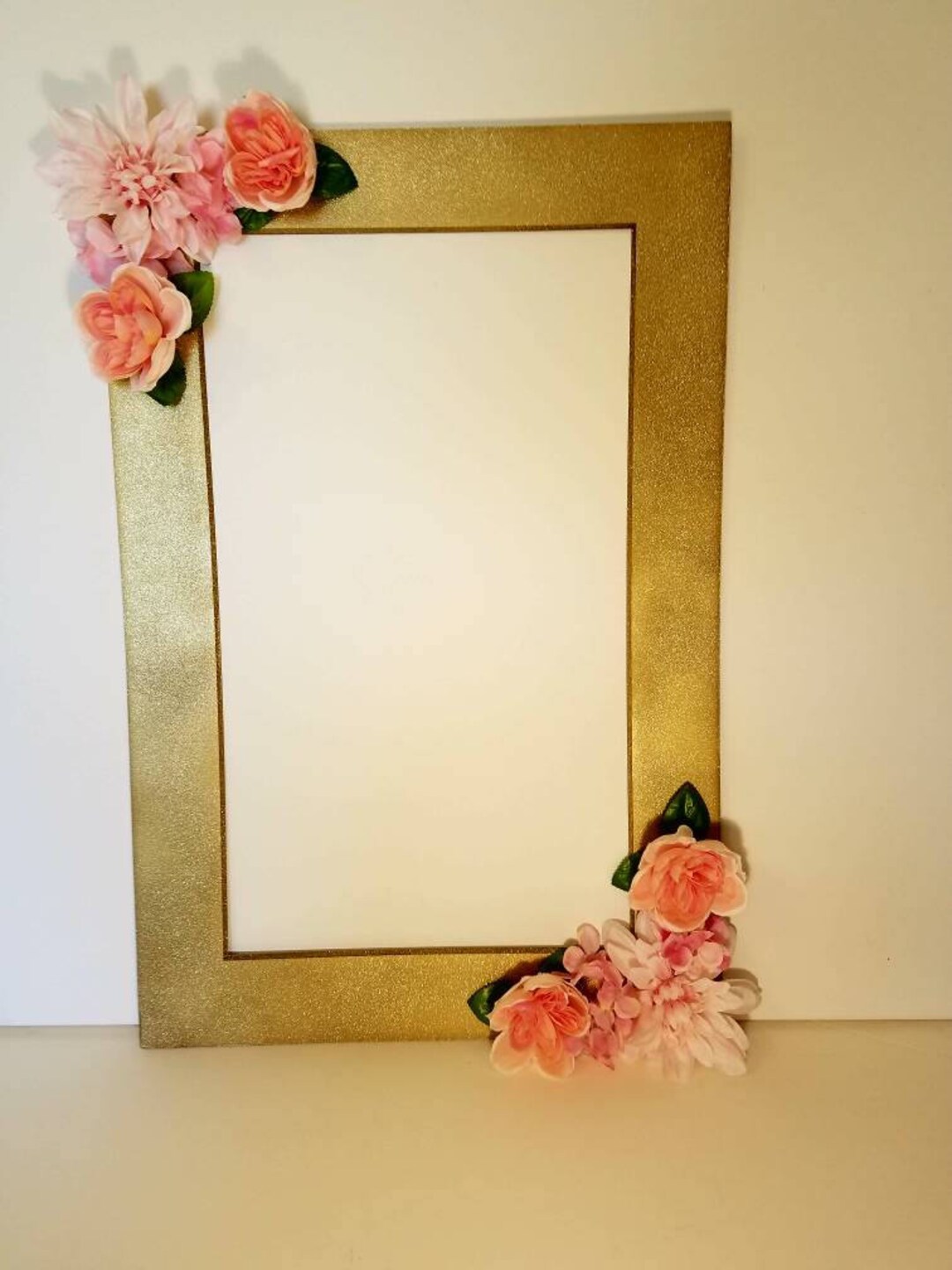 Gold Floral Frame Photo Booth Frame Perfect for Weddings Baby Etsy